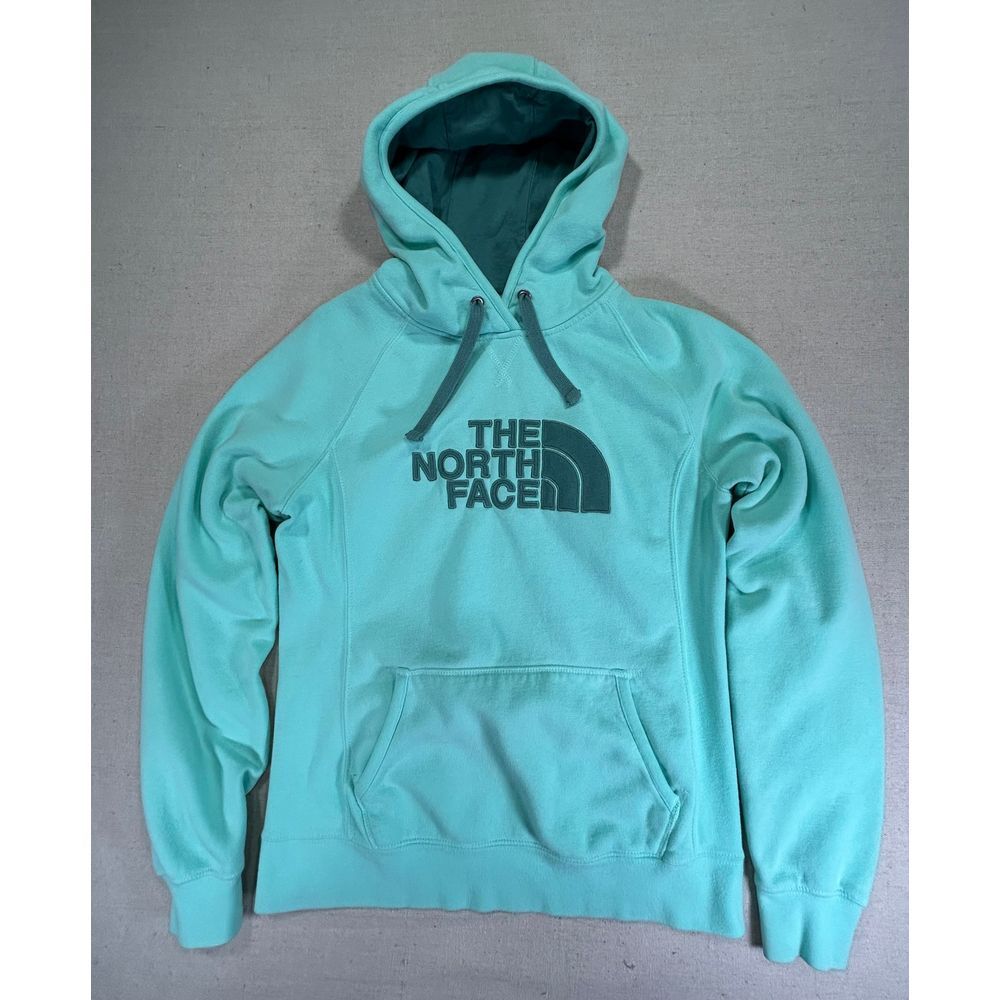 The North Face Women's Medium Sea Foam Green Embroidered Outdoor Hiking Hoodie